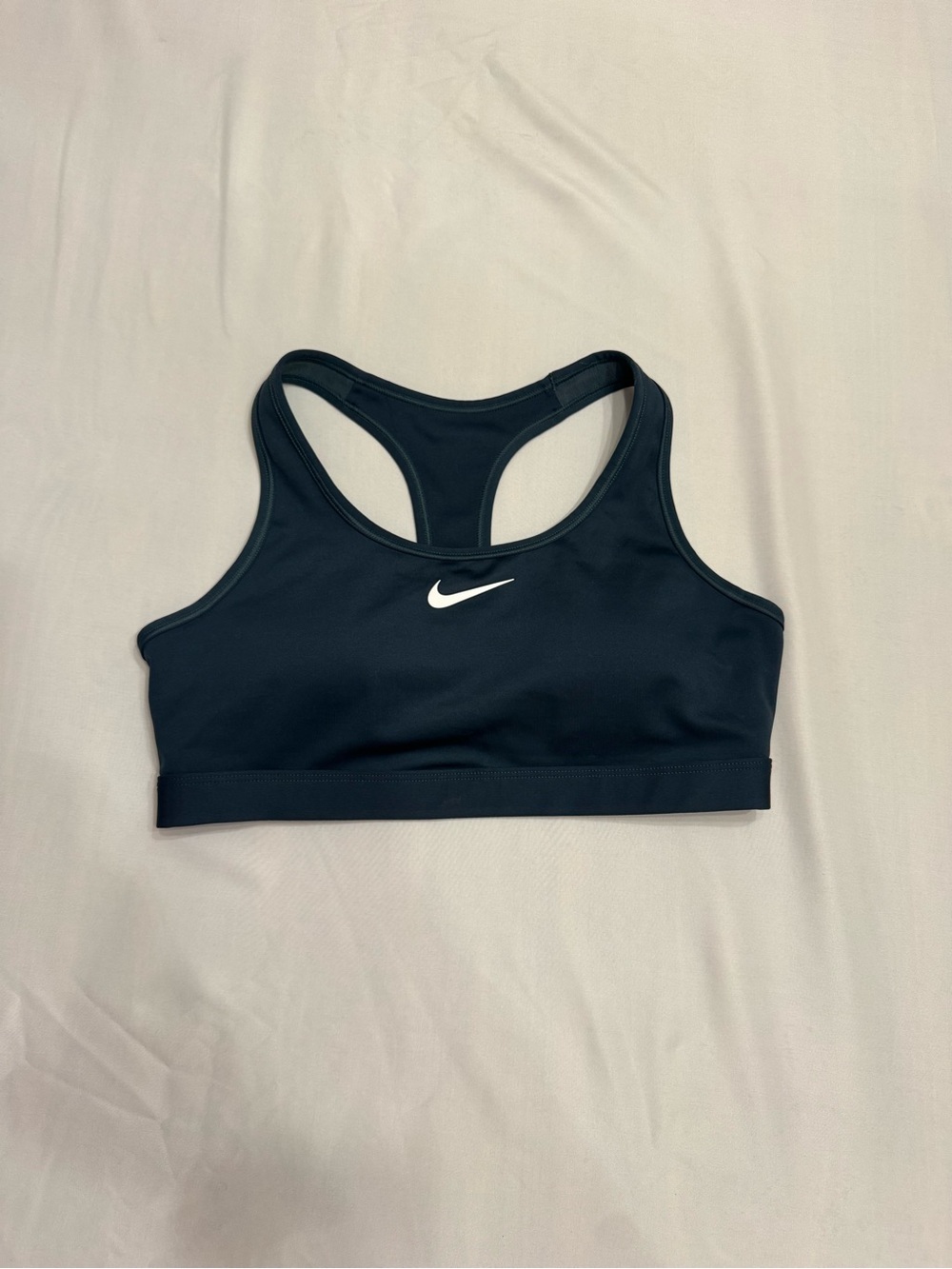 Nike Blue Green Racerback Performance Sports Bra with White Swoosh